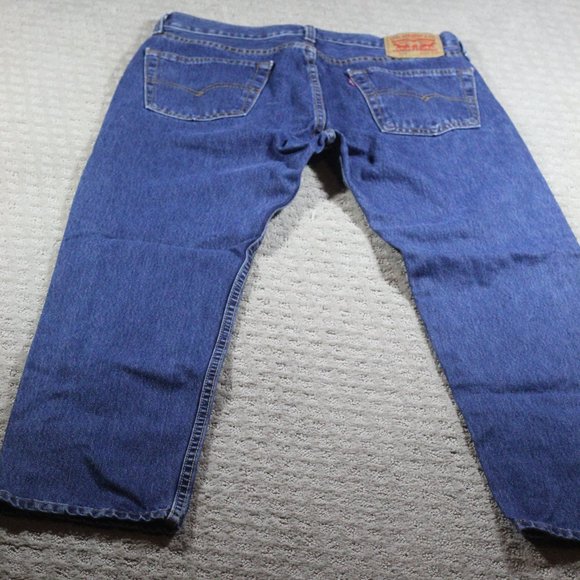 Levi's 505 Medium Blue Jeans 33x30 - PERFECTLY BROKEN IN - Picture 2 of 6